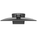 Gaming monitor with stand viewed from above, central neck and wide base
