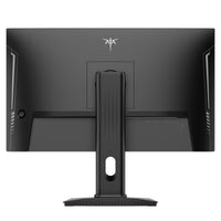 Gaming monitor back panel with VESA mount area and central stand neck