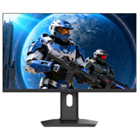 23.8-inch gaming monitor with black stand, game character artwork on screen