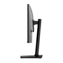 Side-angle gaming monitor with slim edges and black pedestal stand base